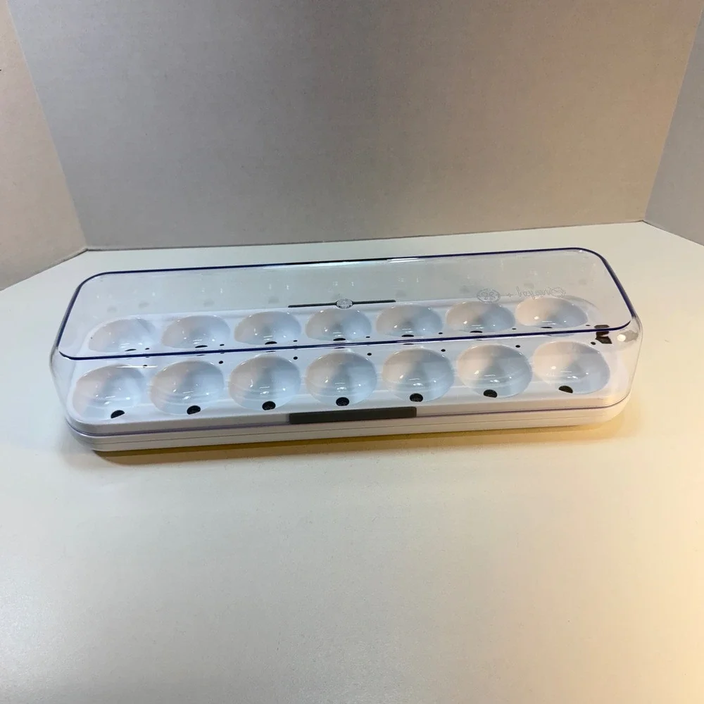 Quirky‎ GE Egg Minder Smart Egg Tray White Plastic Refrigerator Storage 14 READ